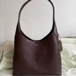 Coach Dark Brown Leather Shoulder Hobo